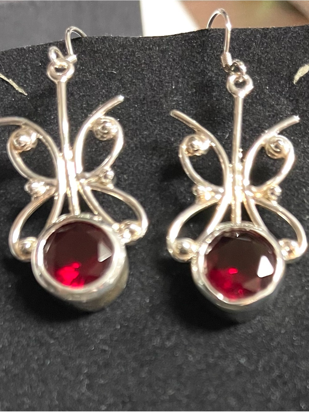 Pretty silver butterfly earrings